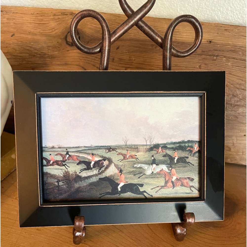 Vintage Style Textured Print Foxhunting